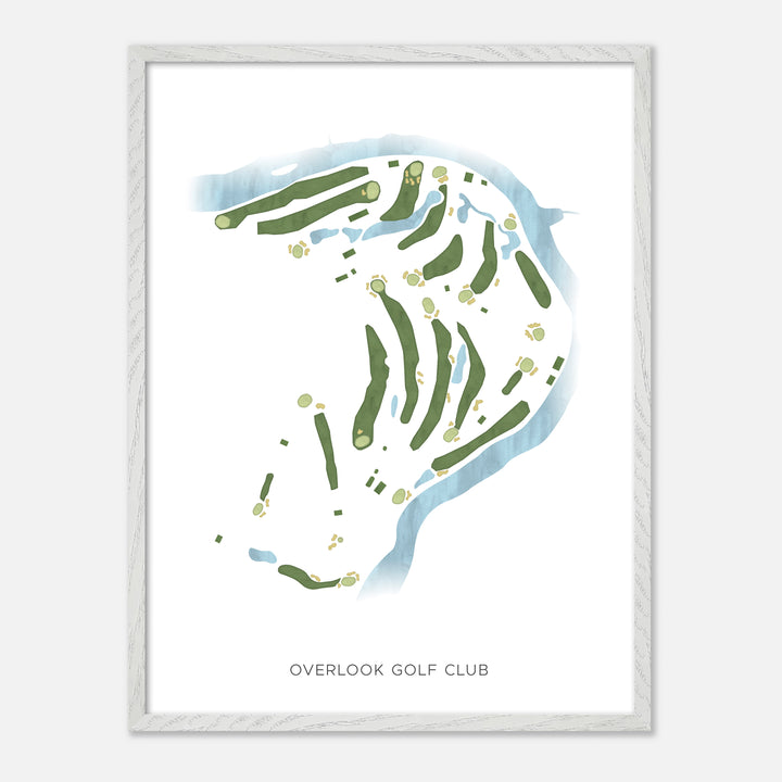 Print of Overlook Golf Club Modern Map