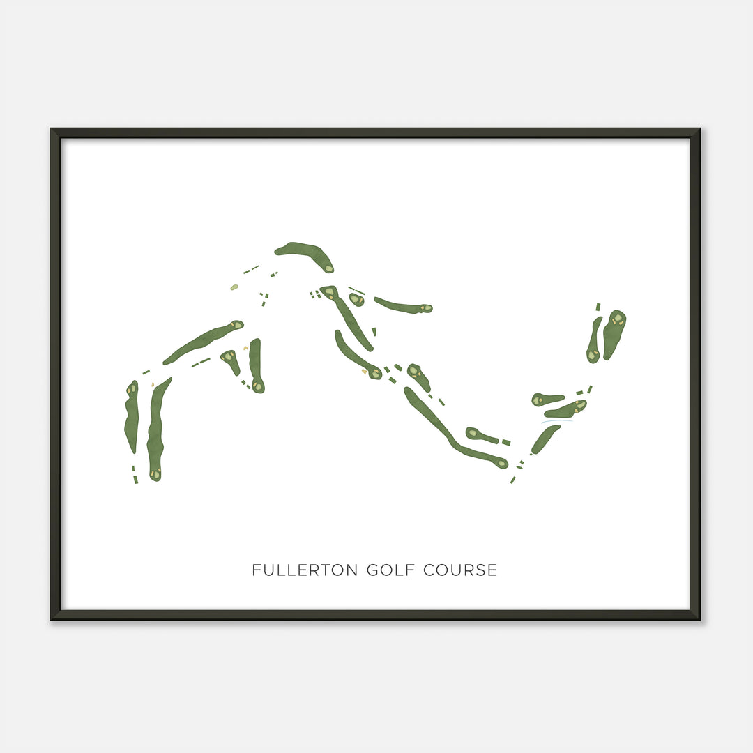 Print of Fullerton Golf Course Modern Map