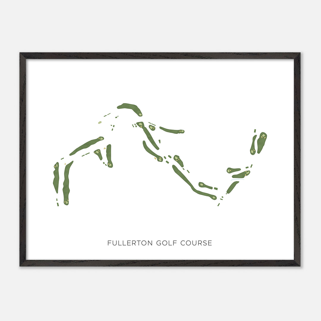 Print of Fullerton Golf Course Modern Map