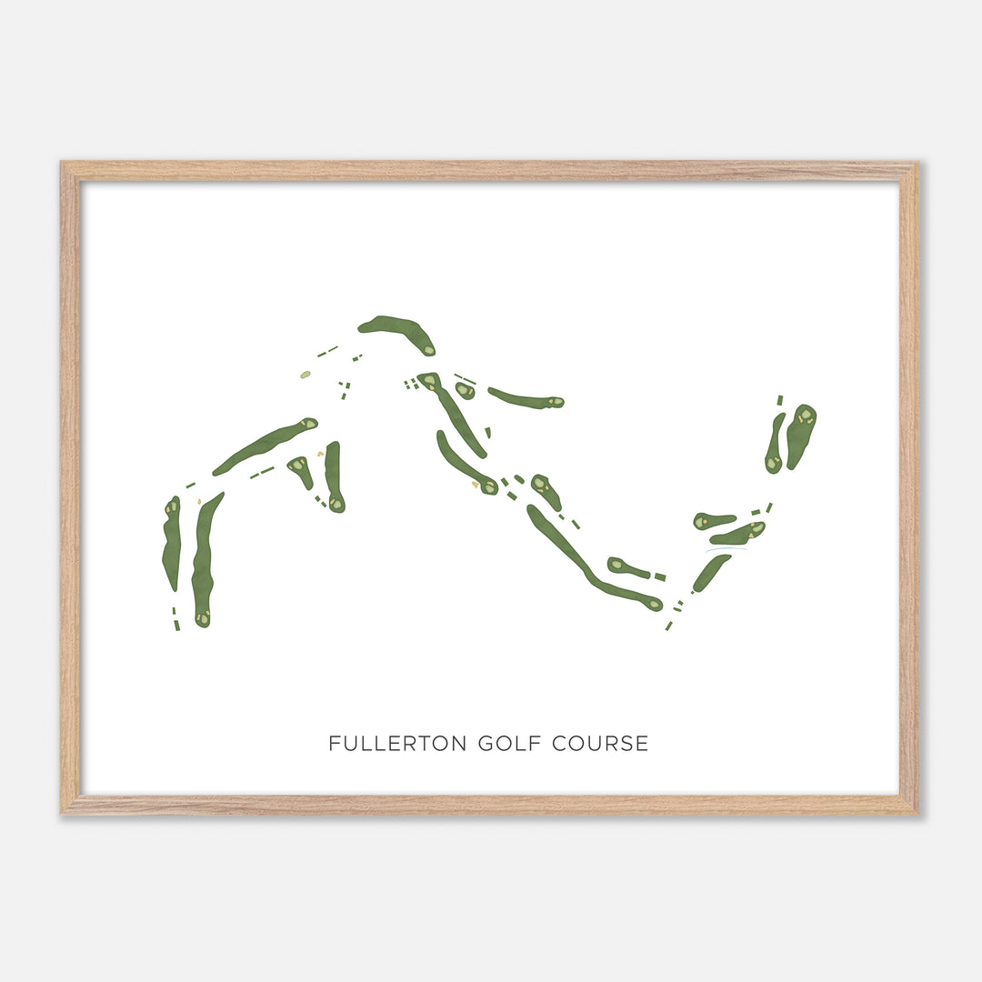 Print of Fullerton Golf Course Modern Map