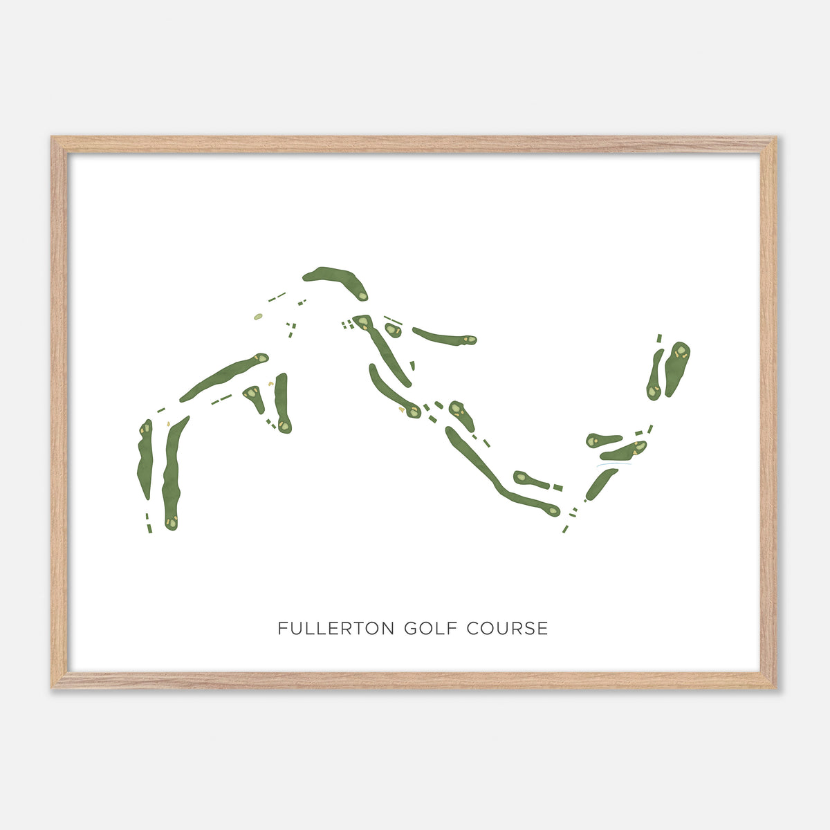 Print of Fullerton Golf Course Modern Map