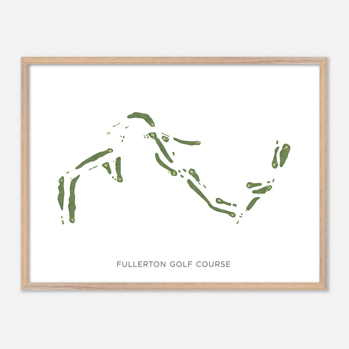 Print of Fullerton Golf Course Modern Map
