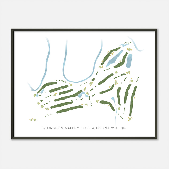 Print of Sturgeon Valley Golf & Country Club Modern Map