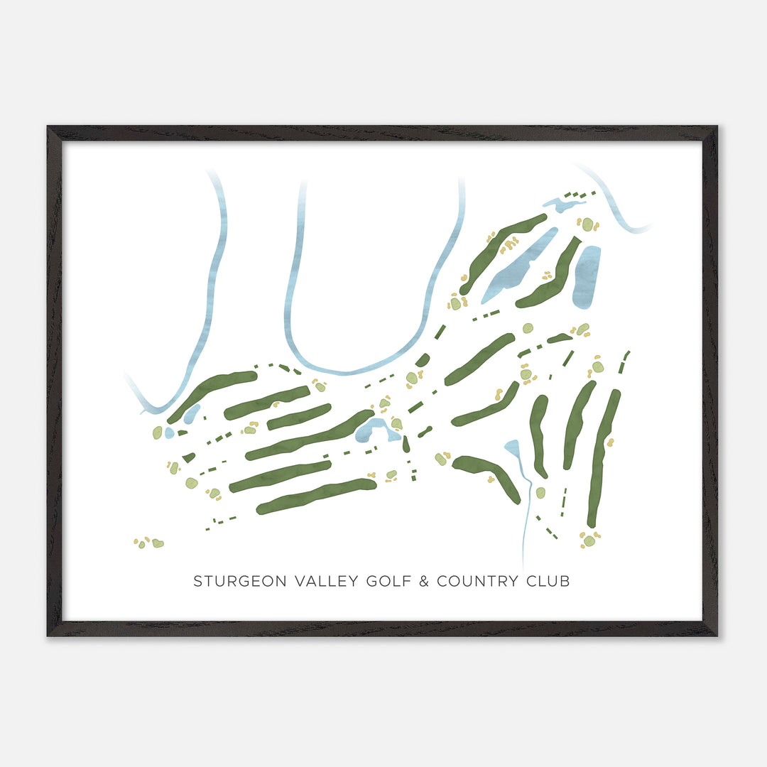 Print of Sturgeon Valley Golf & Country Club Modern Map