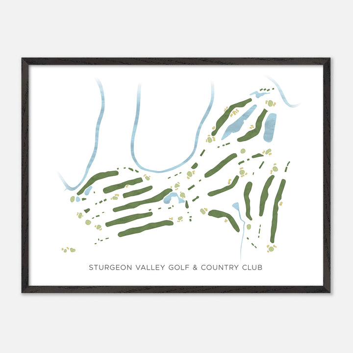 Print of Sturgeon Valley Golf & Country Club Modern Map