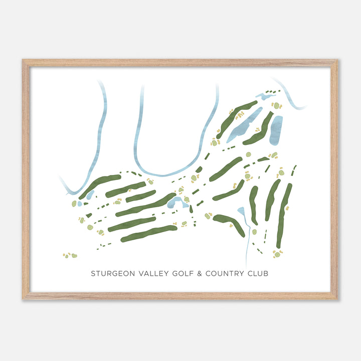 Print of Sturgeon Valley Golf & Country Club Modern Map