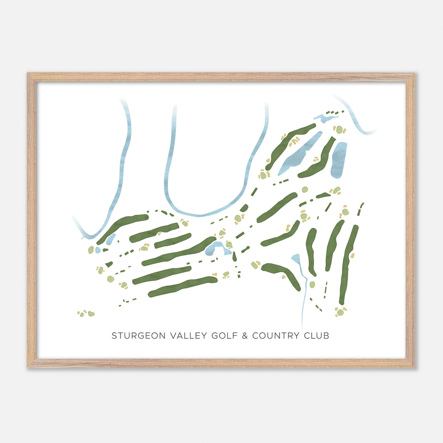 Print of Sturgeon Valley Golf & Country Club Modern Map