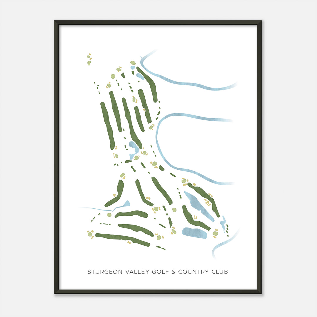 Print of Sturgeon Valley Golf & Country Club Modern Map