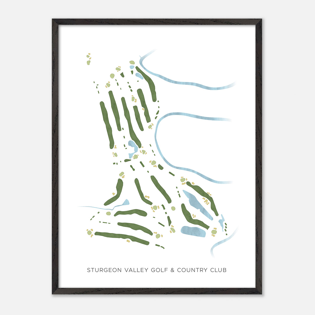Print of Sturgeon Valley Golf & Country Club Modern Map