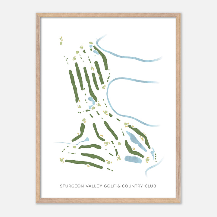 Print of Sturgeon Valley Golf & Country Club Modern Map