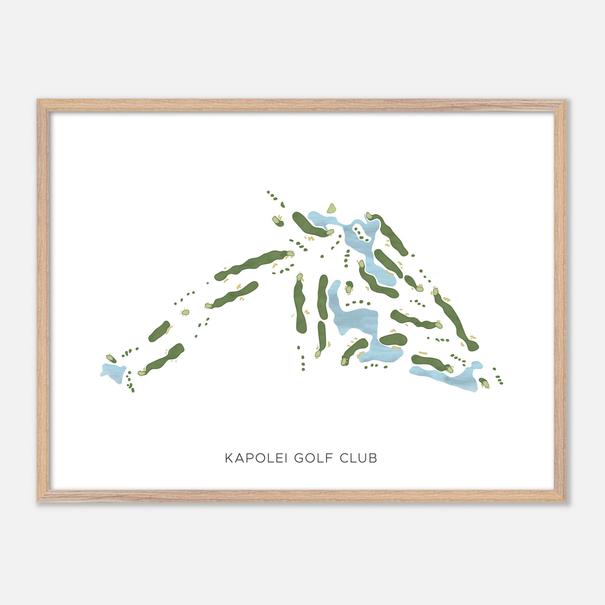 Print of Kapolei Golf Club Modern Map