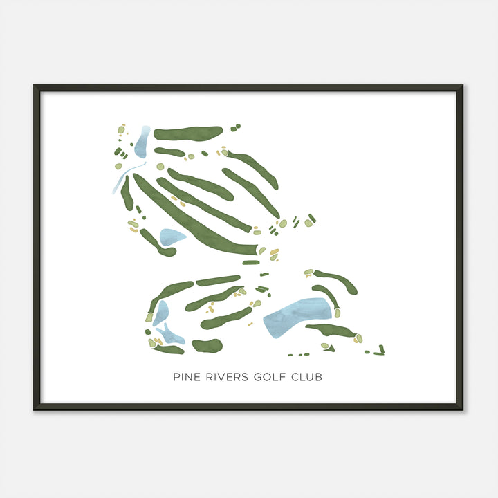 Print of Pine Rivers Golf Club Modern Map