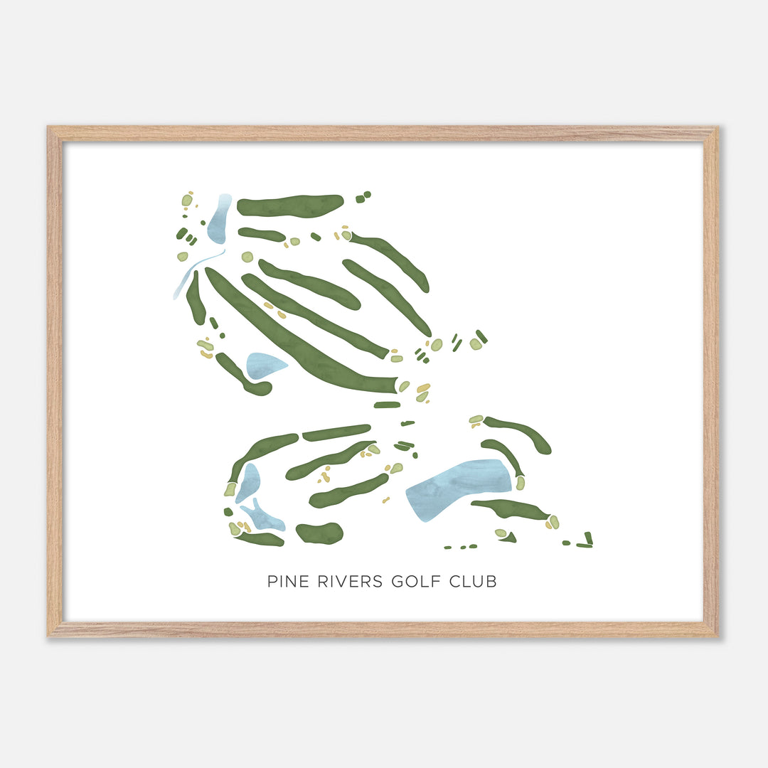 Print of Pine Rivers Golf Club Modern Map