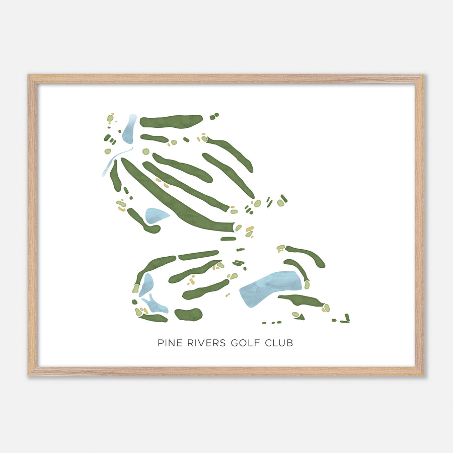 Print of Pine Rivers Golf Club Modern Map