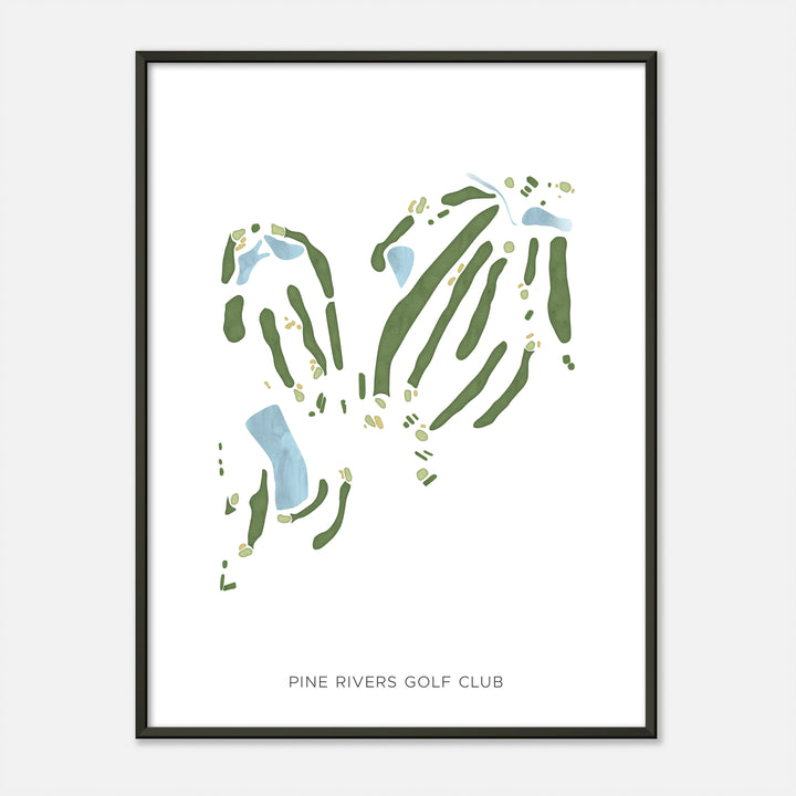 Print of Pine Rivers Golf Club Modern Map