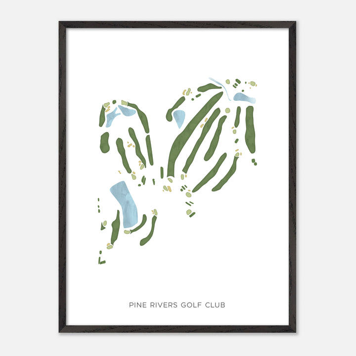 Print of Pine Rivers Golf Club Modern Map
