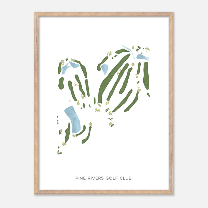 Print of Pine Rivers Golf Club Modern Map