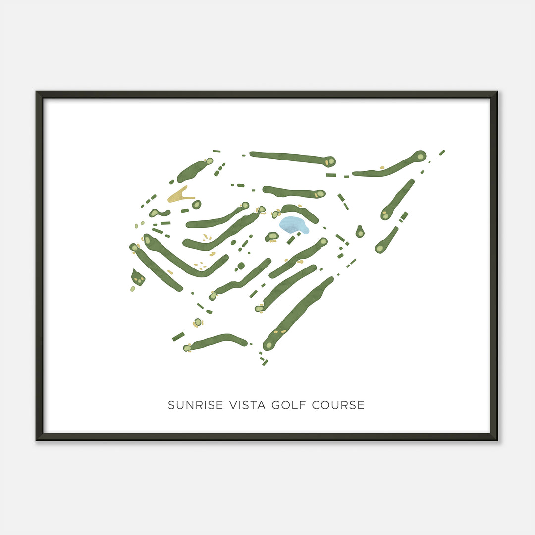 Print of Sunrise Vista Golf Course Modern Map