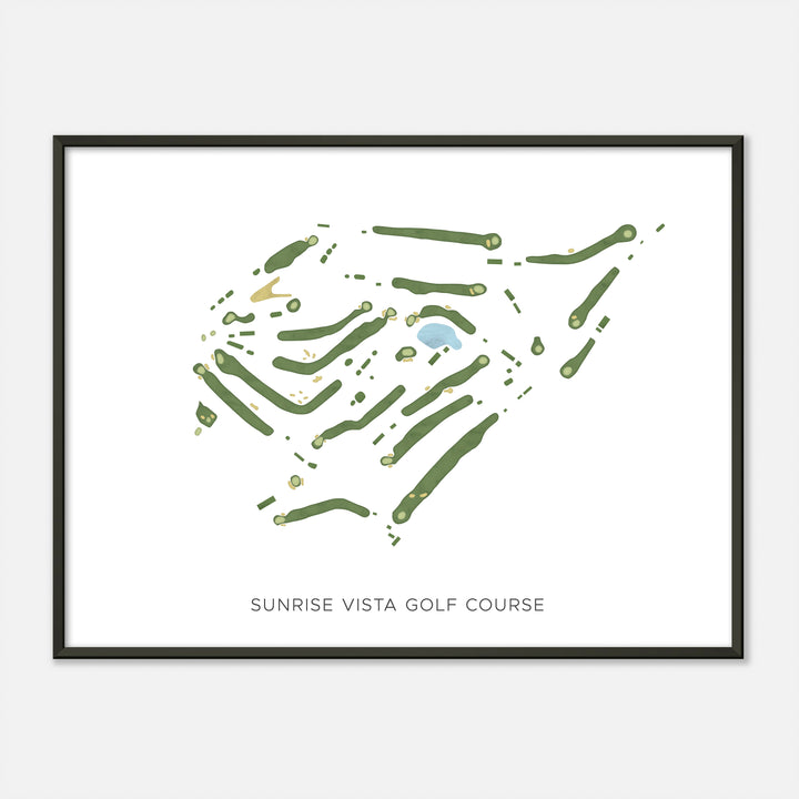 Print of Sunrise Vista Golf Course Modern Map