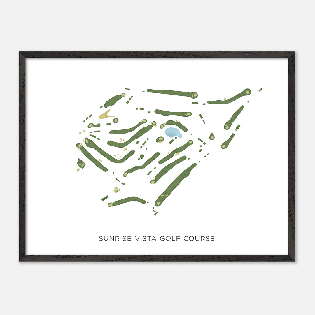 Print of Sunrise Vista Golf Course Modern Map