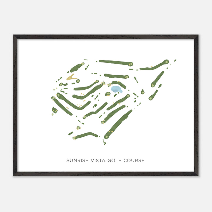 Print of Sunrise Vista Golf Course Modern Map
