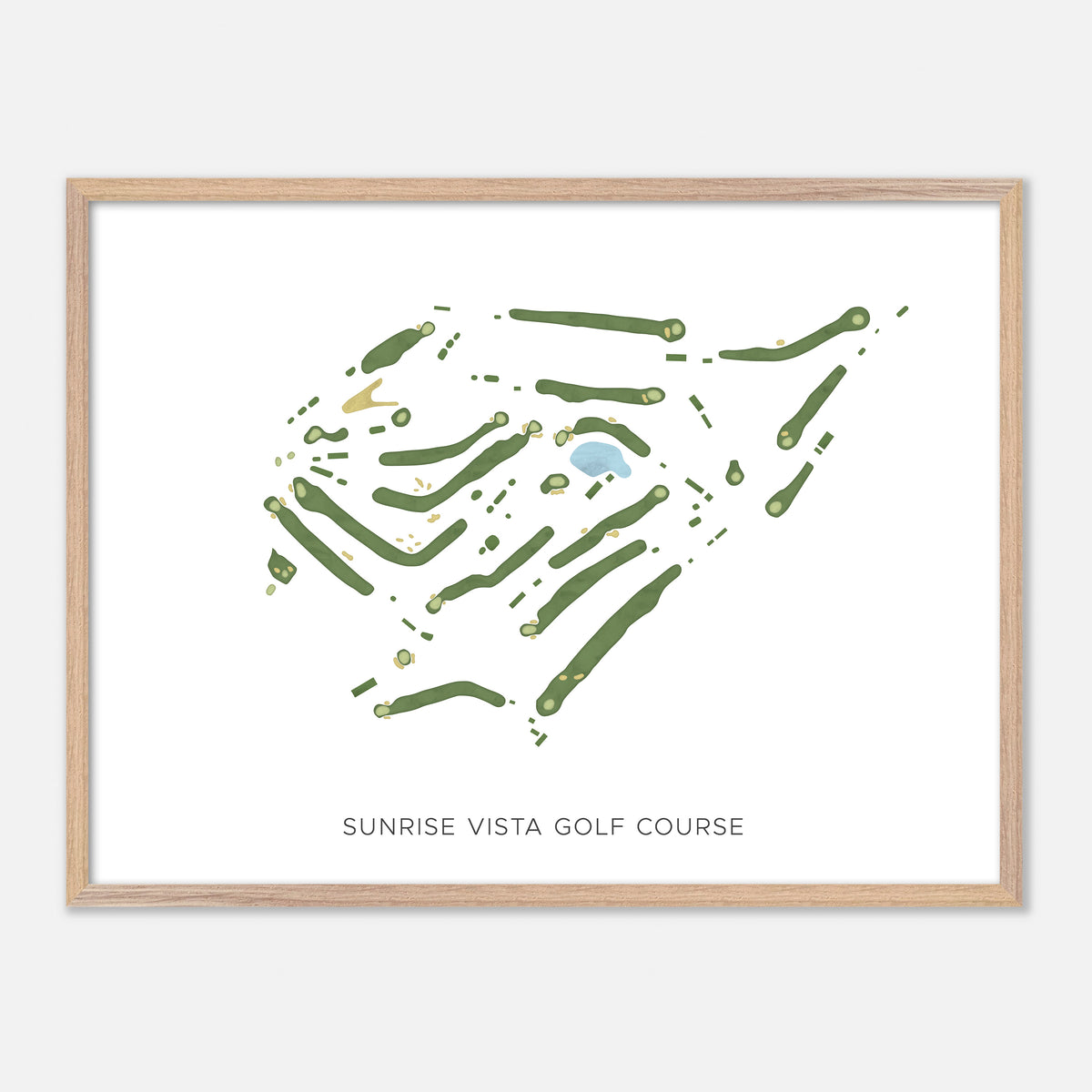 Print of Sunrise Vista Golf Course Modern Map