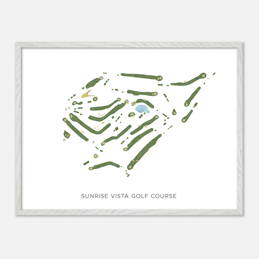 Print of Sunrise Vista Golf Course Modern Map