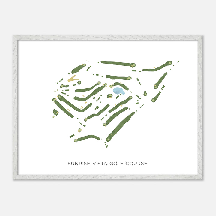 Print of Sunrise Vista Golf Course Modern Map
