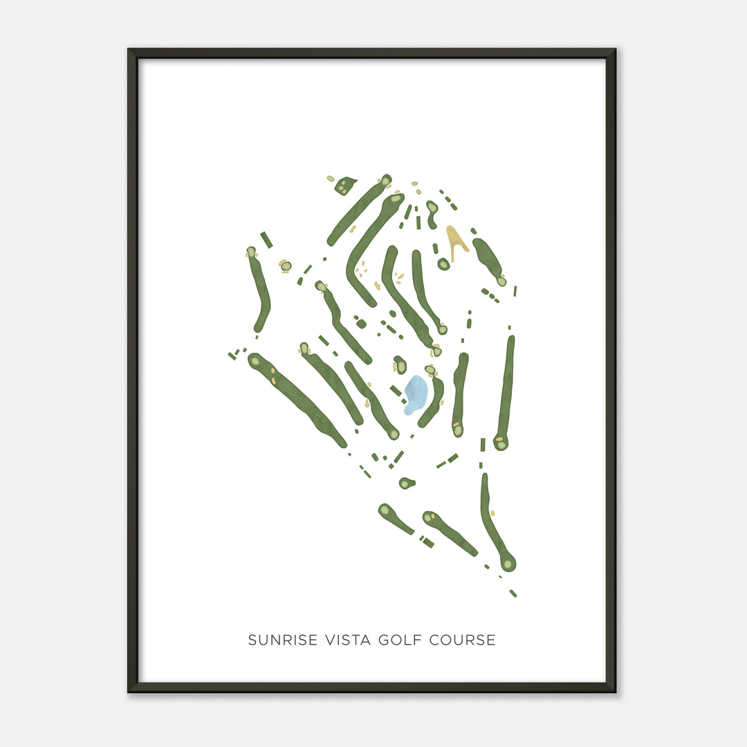 Print of Sunrise Vista Golf Course Modern Map