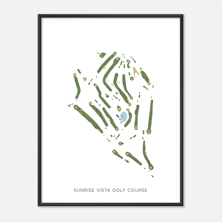 Print of Sunrise Vista Golf Course Modern Map
