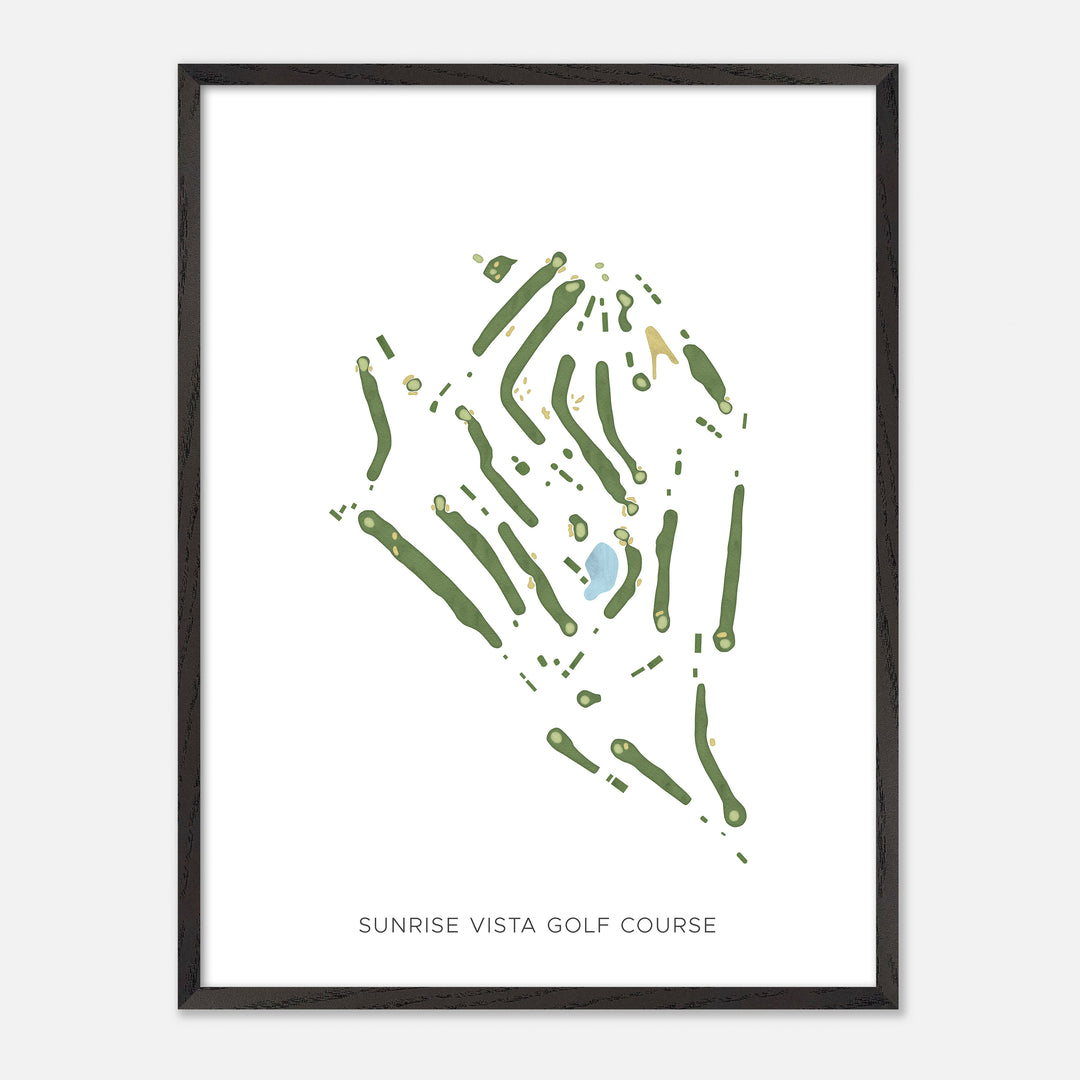 Print of Sunrise Vista Golf Course Modern Map