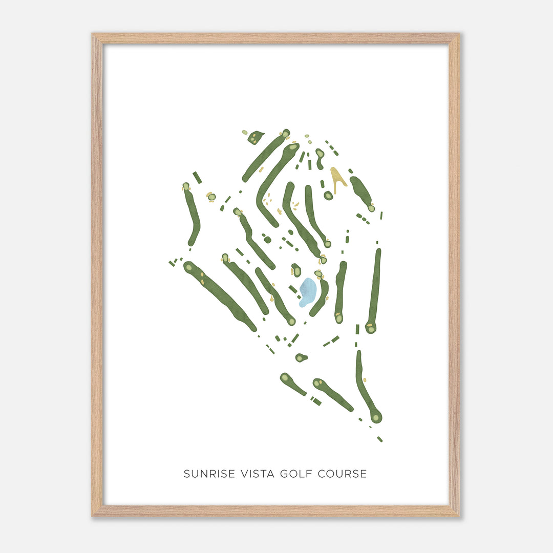 Print of Sunrise Vista Golf Course Modern Map