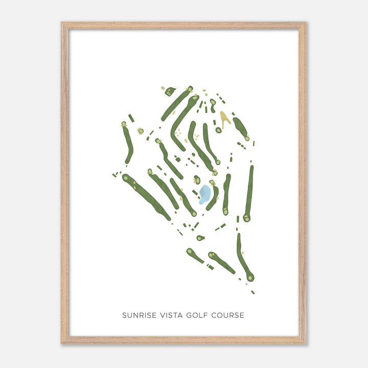 Print of Sunrise Vista Golf Course Modern Map