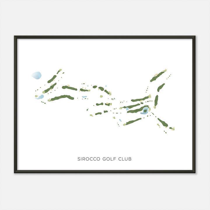Print of Sirocco Golf Club Modern Map