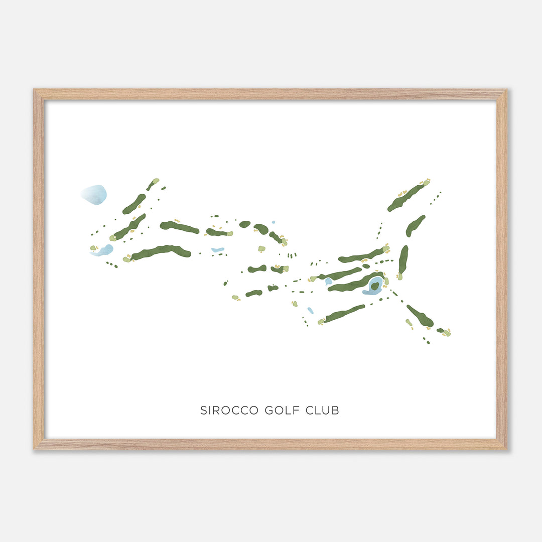 Print of Sirocco Golf Club Modern Map
