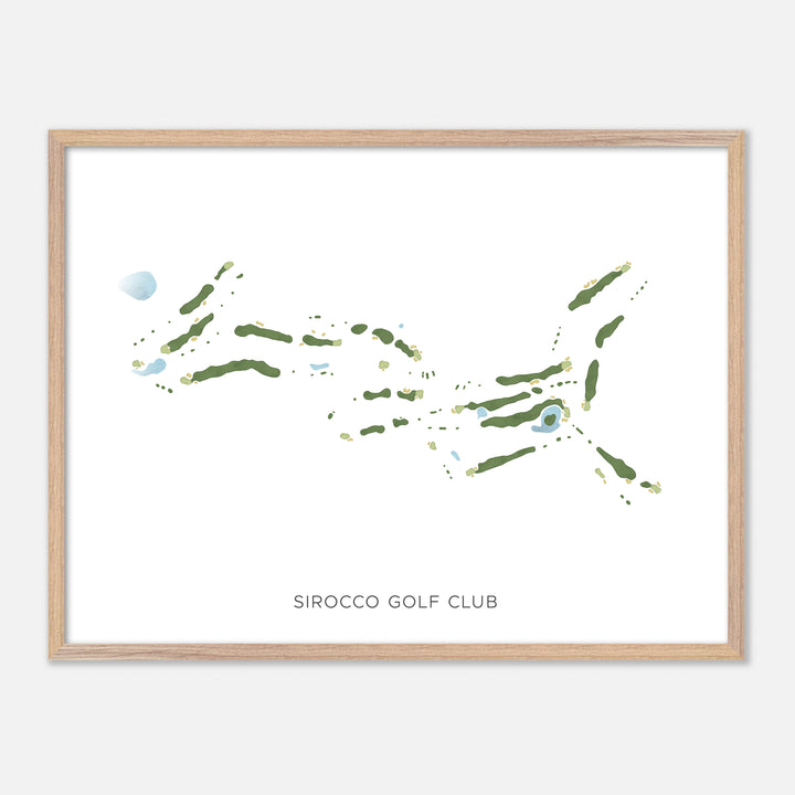 Print of Sirocco Golf Club Modern Map