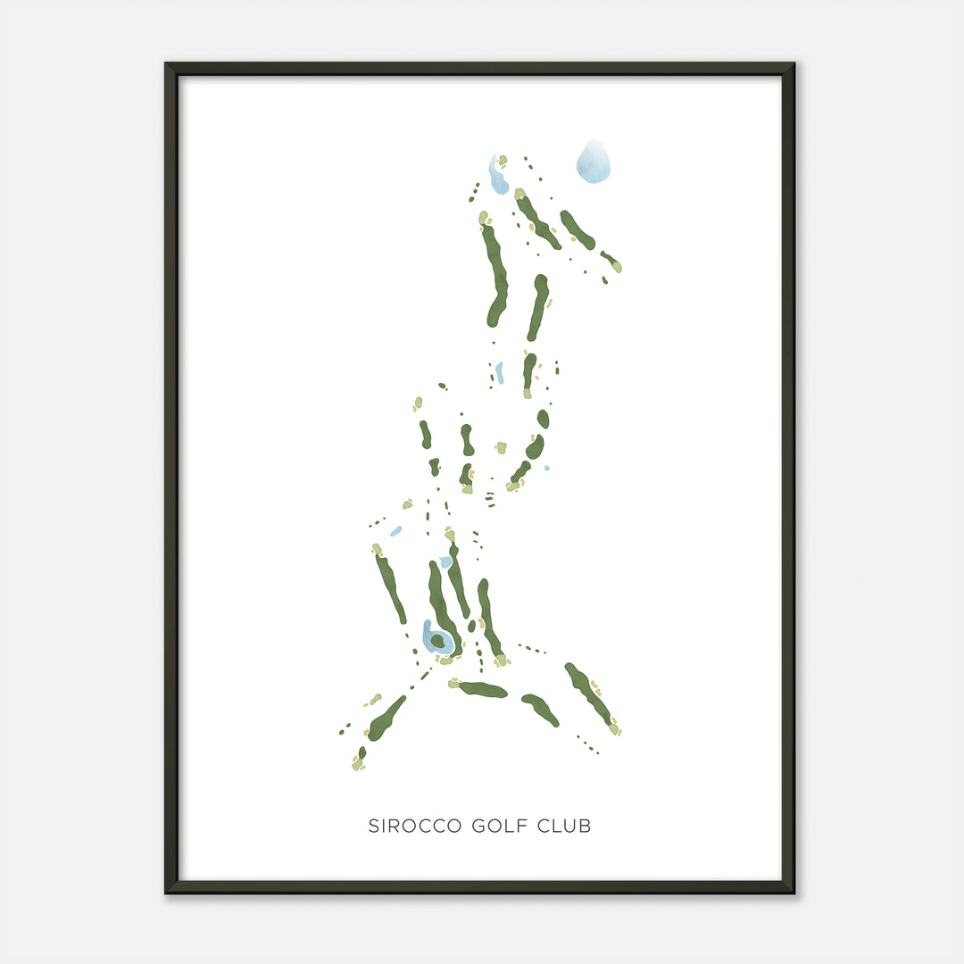 Print of Sirocco Golf Club Modern Map