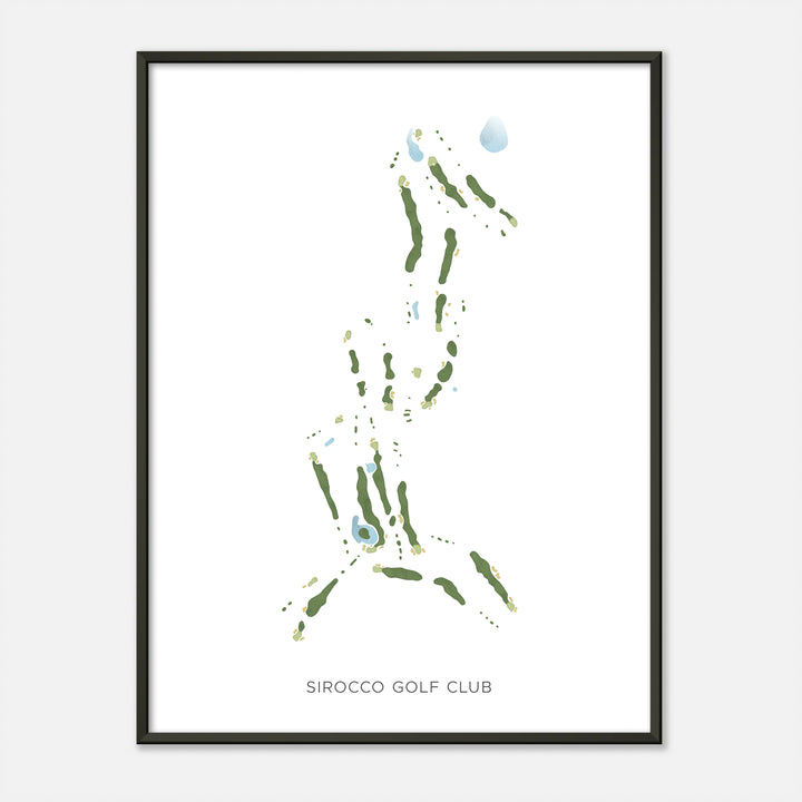 Print of Sirocco Golf Club Modern Map