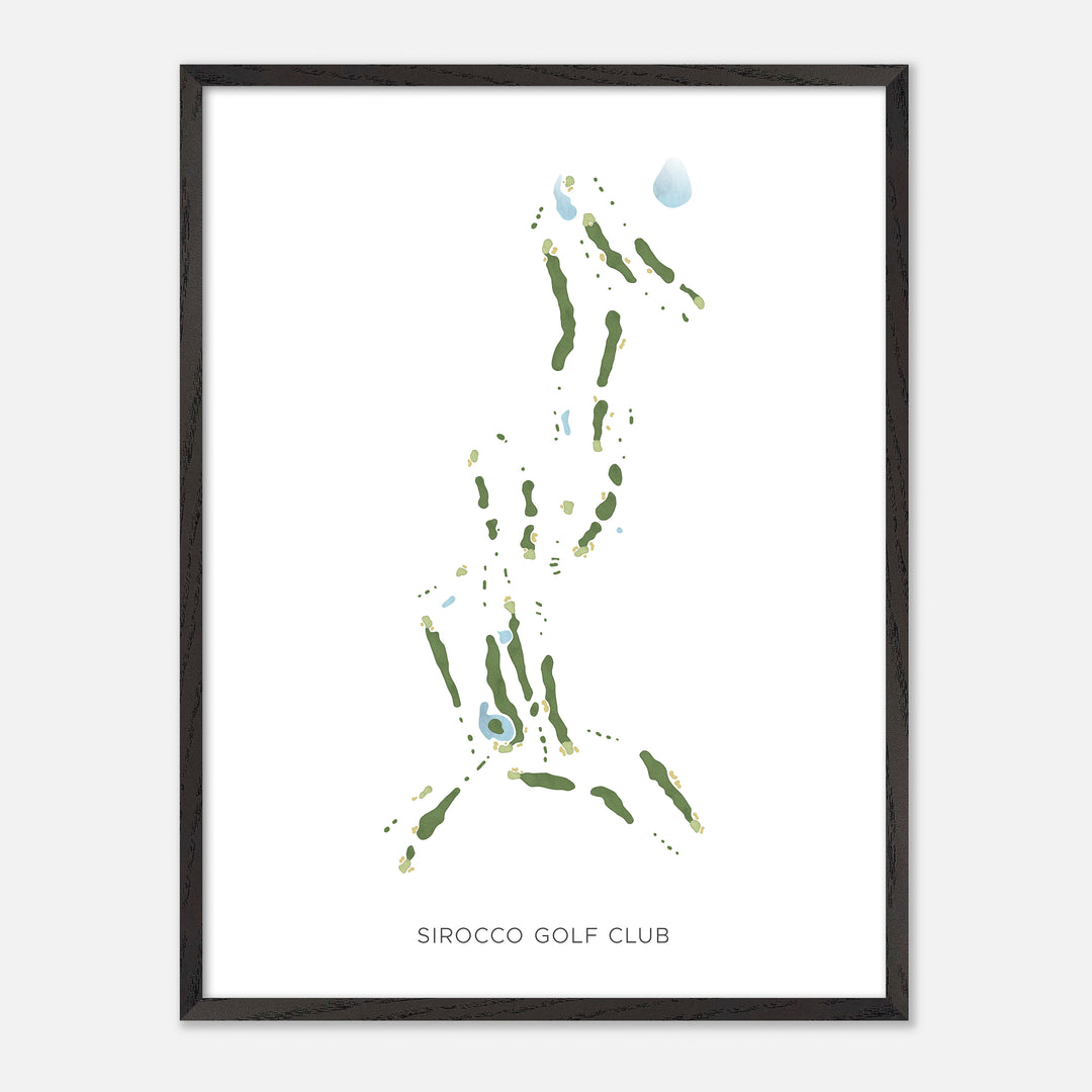 Print of Sirocco Golf Club Modern Map