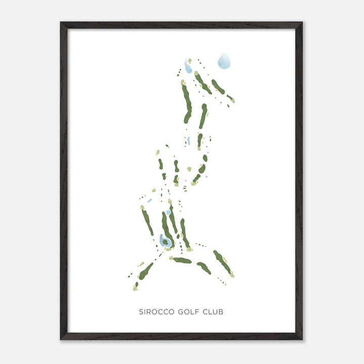 Print of Sirocco Golf Club Modern Map
