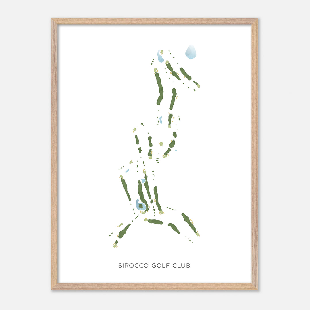 Print of Sirocco Golf Club Modern Map