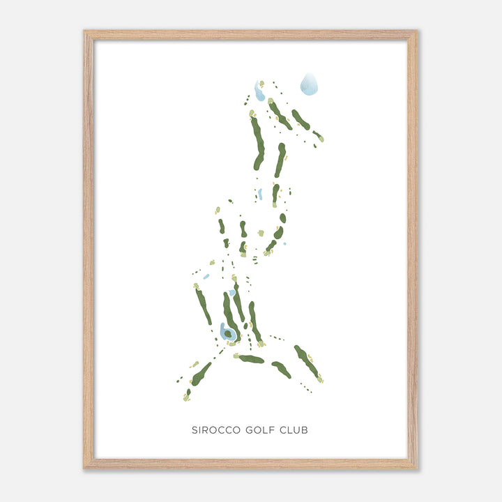 Print of Sirocco Golf Club Modern Map