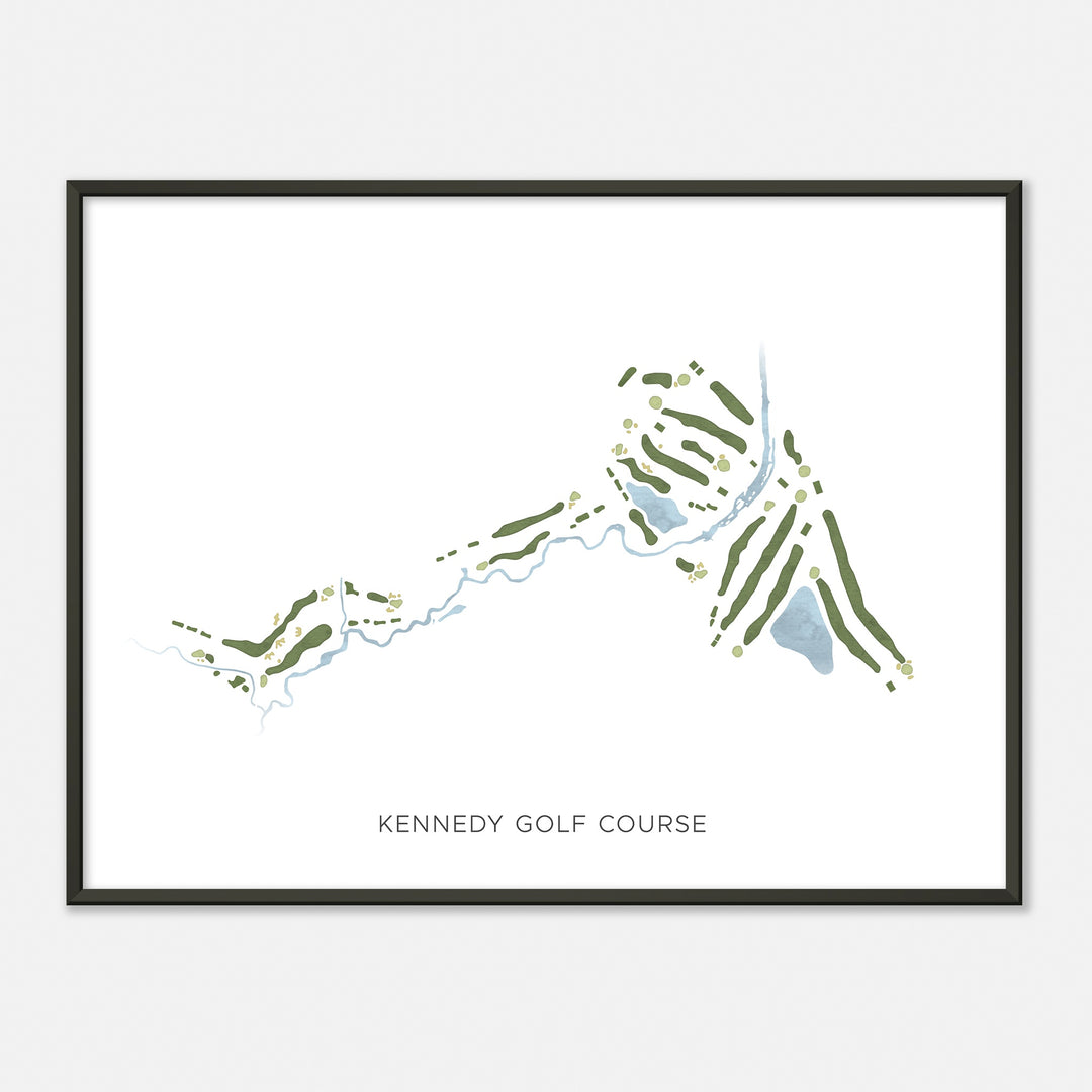 Print of Kennedy Golf Course Modern Map