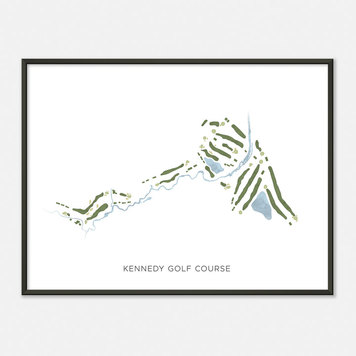 Print of Kennedy Golf Course Modern Map