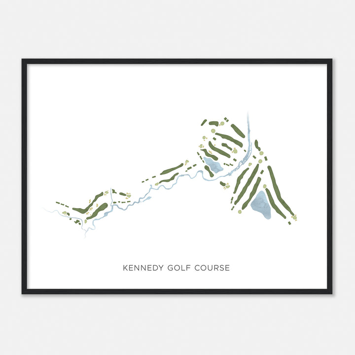 Print of Kennedy Golf Course Modern Map