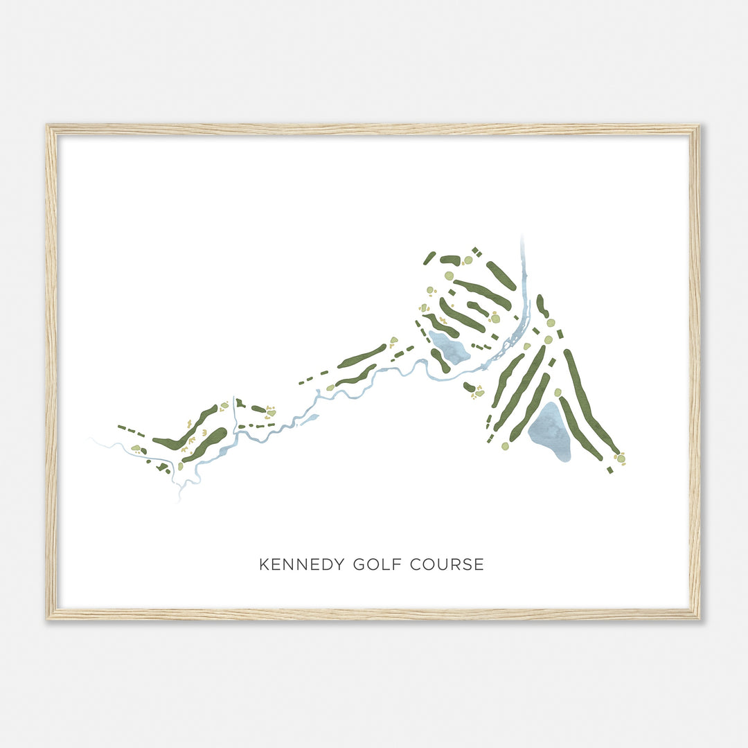 Print of Kennedy Golf Course Modern Map