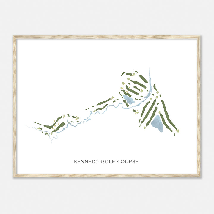 Print of Kennedy Golf Course Modern Map