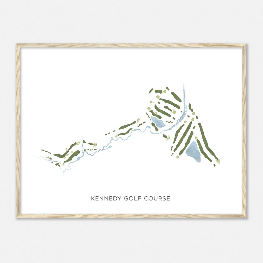 Print of Kennedy Golf Course Modern Map