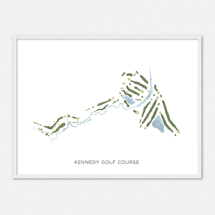 Print of Kennedy Golf Course Modern Map