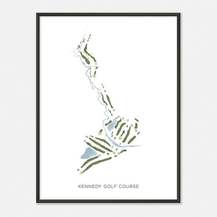 Print of Kennedy Golf Course Modern Map